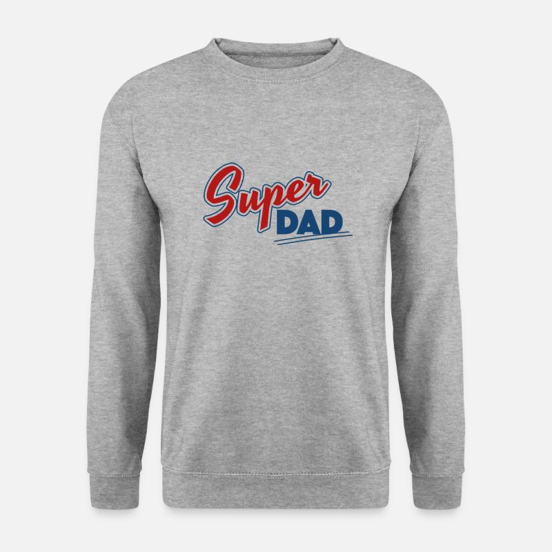 Super Papa - Unisex Pullover - Weißgrau meliert