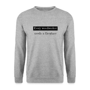 Funny Carpenter Carpenter Best Mason Birthday Geek - Unisex Sweatshirt - salt & pepper - Front - Alina (178cm) & Michal (187cm)