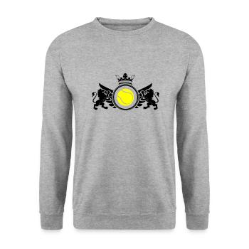 Emblème de tennis - Sweat-shirt Unisexe - gris chiné - Devant - Alina (178cm) & Michal (187cm)