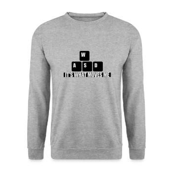 c’est ce qui m’émeut - Sweat-shirt Unisexe - gris chiné - Devant - Alina (178cm) & Michal (187cm)
