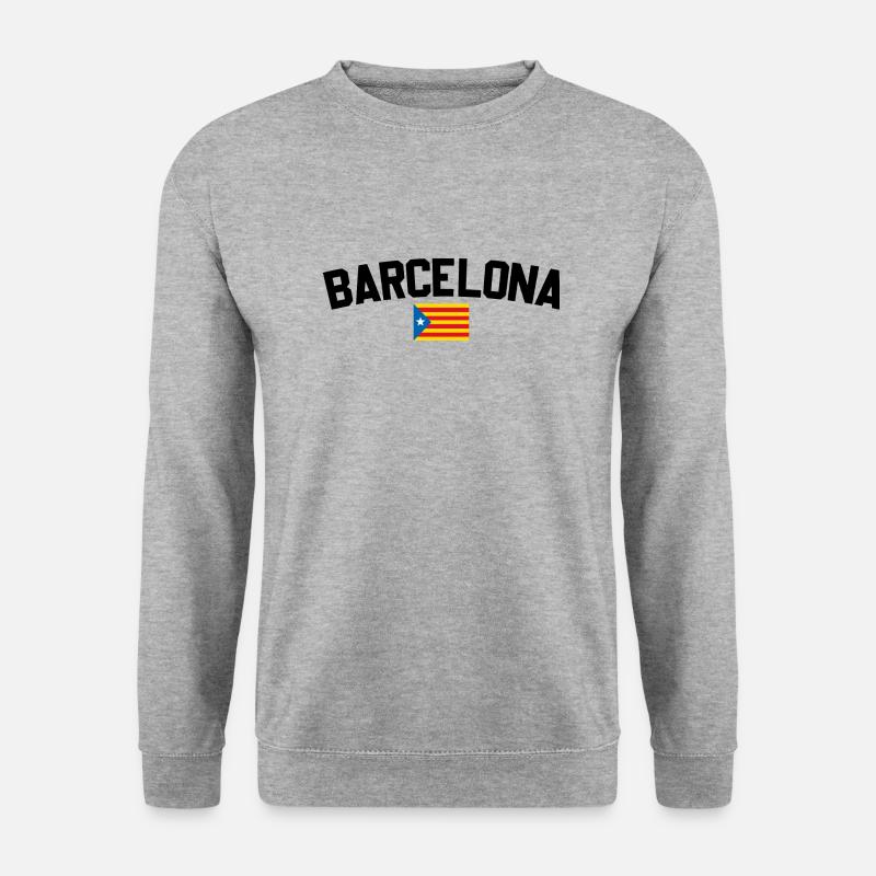Barcelona - Unisex Pullover - Weißgrau meliert