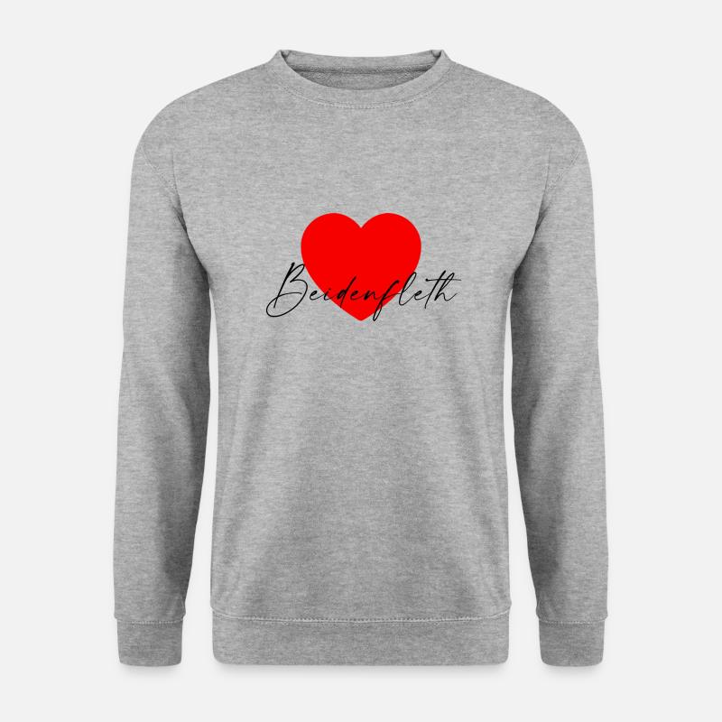 i Love Beidenfleth - Unisex Pullover - Weißgrau meliert