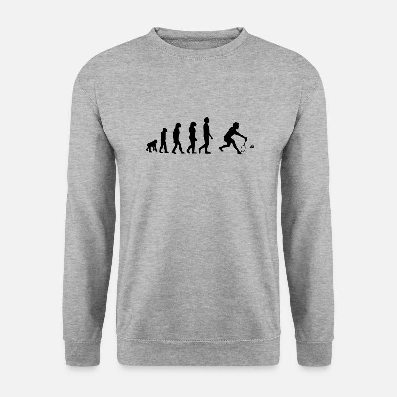 Badminton Evolution - Unisex Pullover - Weißgrau meliert