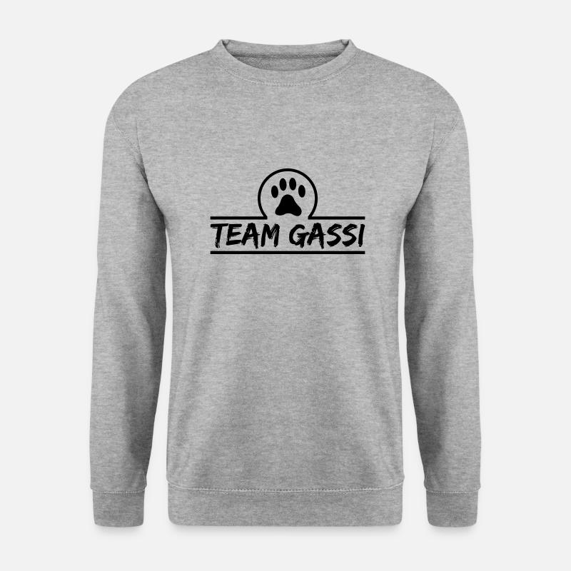 team gassi - Unisex Pullover - Weißgrau meliert