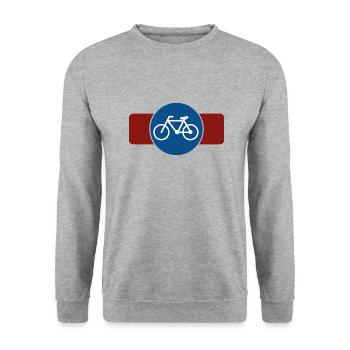 Fahrrad - Unisex Pullover - Weißgrau meliert - Vorne - Alina (178cm) & Michal (187cm)