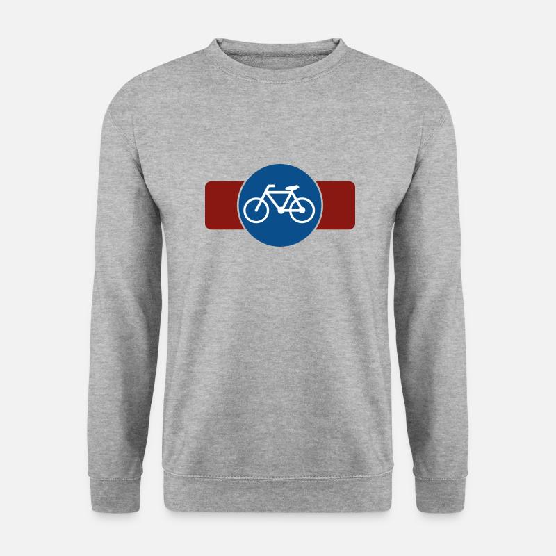 Fahrrad - Unisex Pullover - Weißgrau meliert