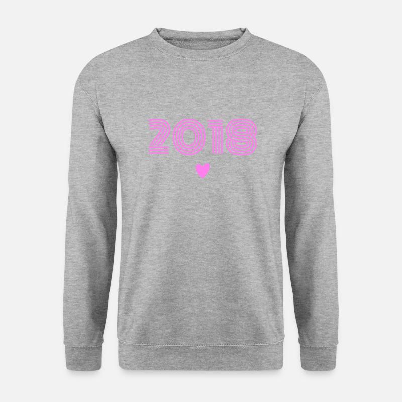 Jahrgang 2018 Mädchen - Unisex Pullover - Weißgrau meliert