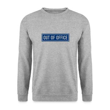 out of office - Nicht im Büro - ausserhaus - Unisex Sweatshirt - salt & pepper - Front - Alina (178cm) & Michal (187cm)