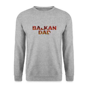 Balkan, Bosnien, Serbien, Kroatien, Jugoslawien, Mazedonien - Unisex Pullover - Weißgrau meliert - Vorne - Alina (178cm) & Michal (187cm)