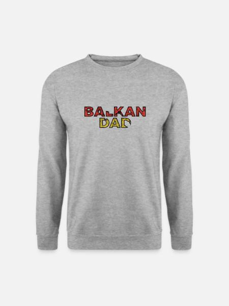 Balkan, Bosnien, Serbien, Kroatien, Jugoslawien, Mazedonien - Unisex Pullover - Weißgrau meliert