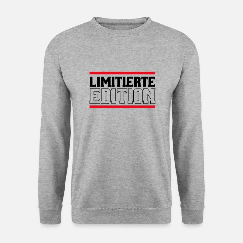 limitierte edition - Unisex Pullover - Weißgrau meliert