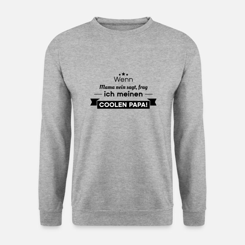 coole Papa Sprüche - Unisex Pullover - Weißgrau meliert