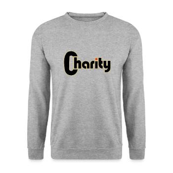 Design Charity - Sweat-shirt Unisexe - gris chiné - Devant - Alina (178cm) & Michal (187cm)