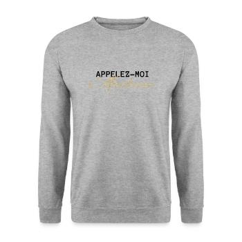 Nennen Sie mich Mrs. Gold - Zukünftige Braut - Unisex Pullover - Weißgrau meliert - Vorne - Alina (178cm) & Michal (187cm)