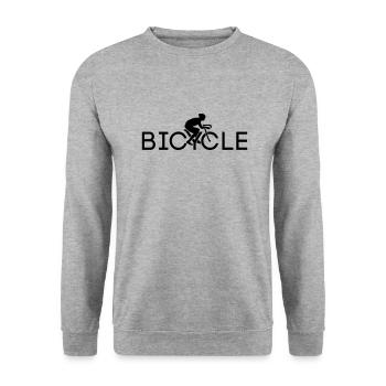 Fahrrad Radfahrer Logo Radfahren - Unisex Pullover - Weißgrau meliert - Vorne - Alina (178cm) & Michal (187cm)