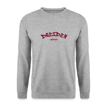 Dresden - Germany - Deutschland - Sachsen - Unisex Pullover - Weißgrau meliert - Vorne - Alina (178cm) & Michal (187cm)