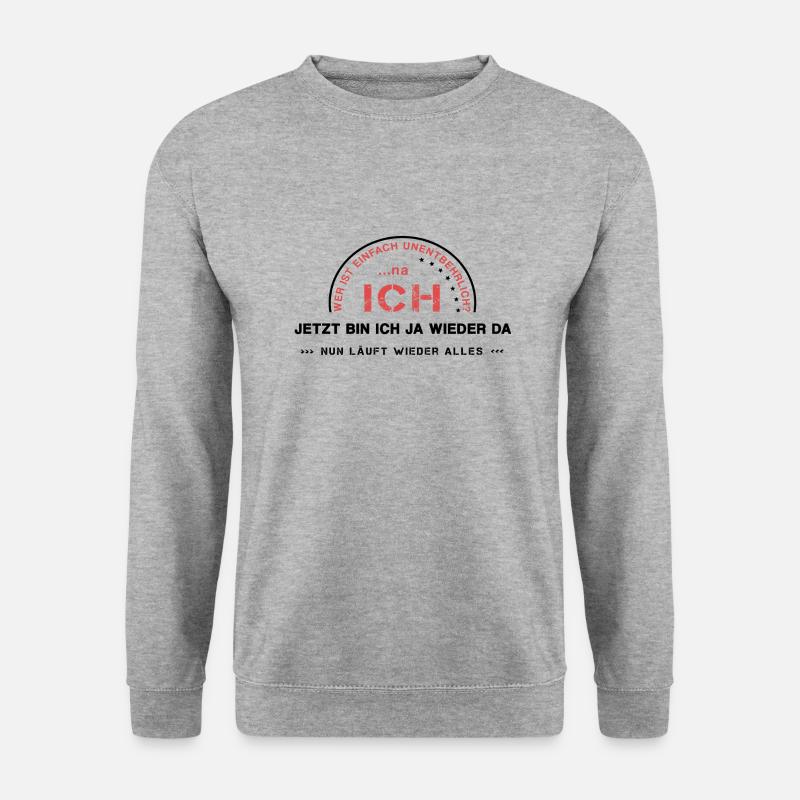 unentbehrlich Ego ich - Unisex Pullover - Weißgrau meliert