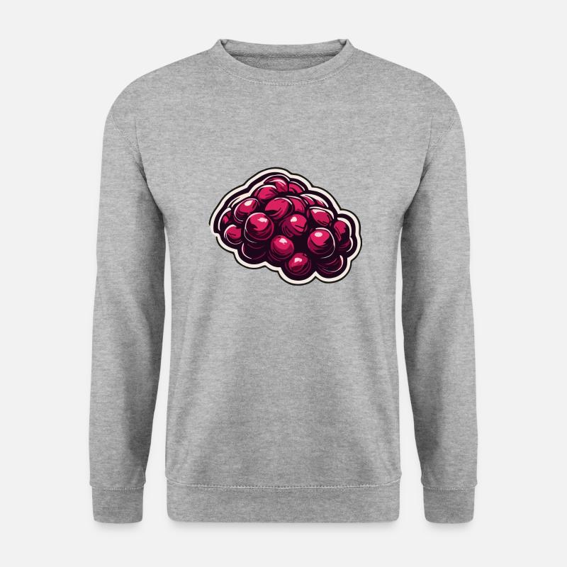Lebensmittel / Obst / Markt / Vitamine / Design - Unisex Pullover - Weißgrau meliert