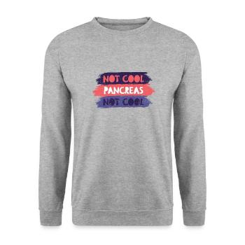 Pas cool Pancréas Pas cool - Chemise pour diabète de type 1 - Sweat-shirt Unisexe - gris chiné - Devant - Alina (178cm) & Michal (187cm)