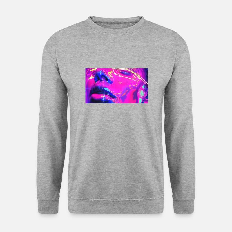 Neo-Expressionist Face - Unisex Sweatshirt - salt & pepper