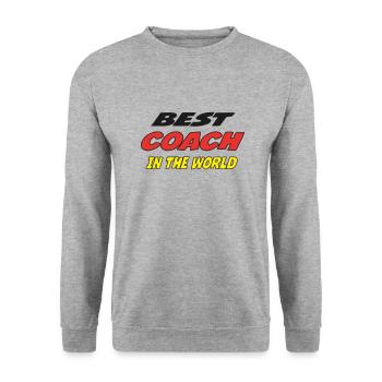 Best COACH in the world - Unisex Sweatshirt - salt & pepper - Front - Alina (178cm) & Michal (187cm)
