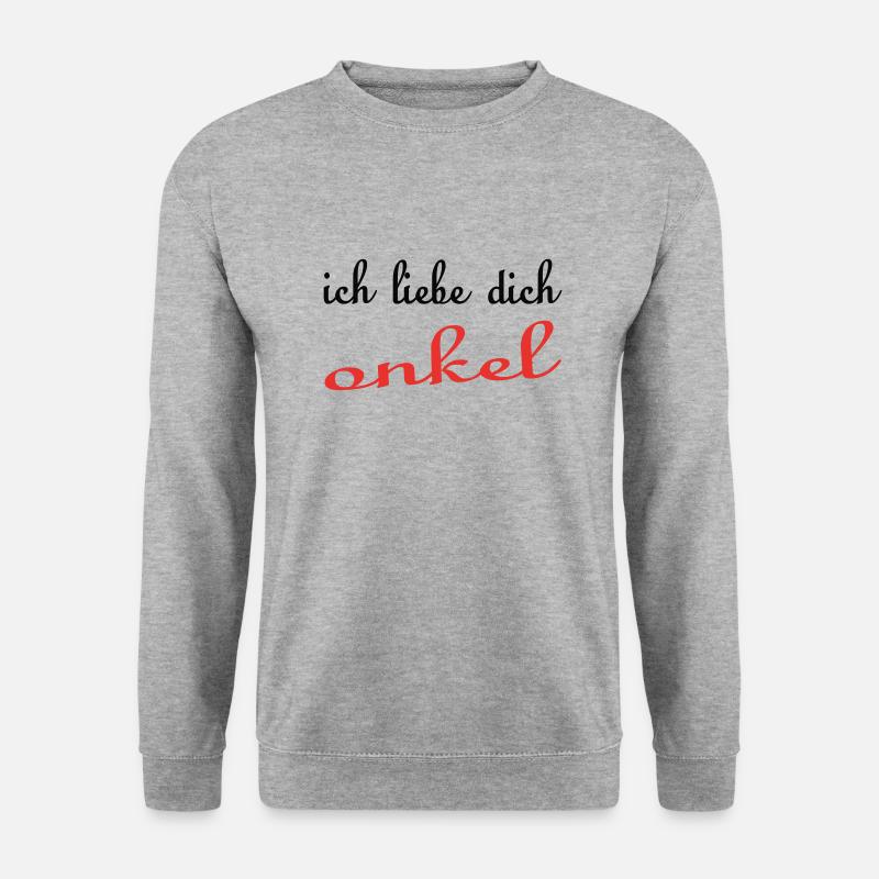 Ich liebe dich onkel - Unisex Pullover - Weißgrau meliert