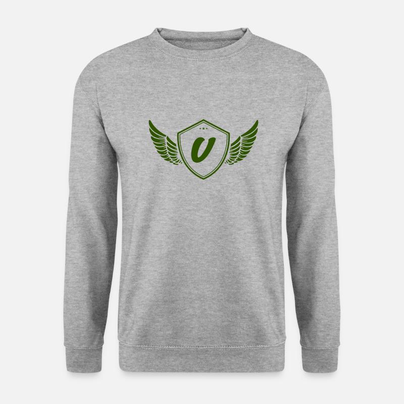 wappen v - Unisex Pullover - Weißgrau meliert