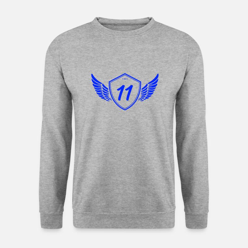 wappen 11 - Unisex Pullover - Weißgrau meliert