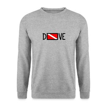 Plongée Plongeur Down Flag Plongée sous-marine Taucher Tauchen - Sweat-shirt Unisexe - gris chiné - Devant - Alina (178cm) & Michal (187cm)