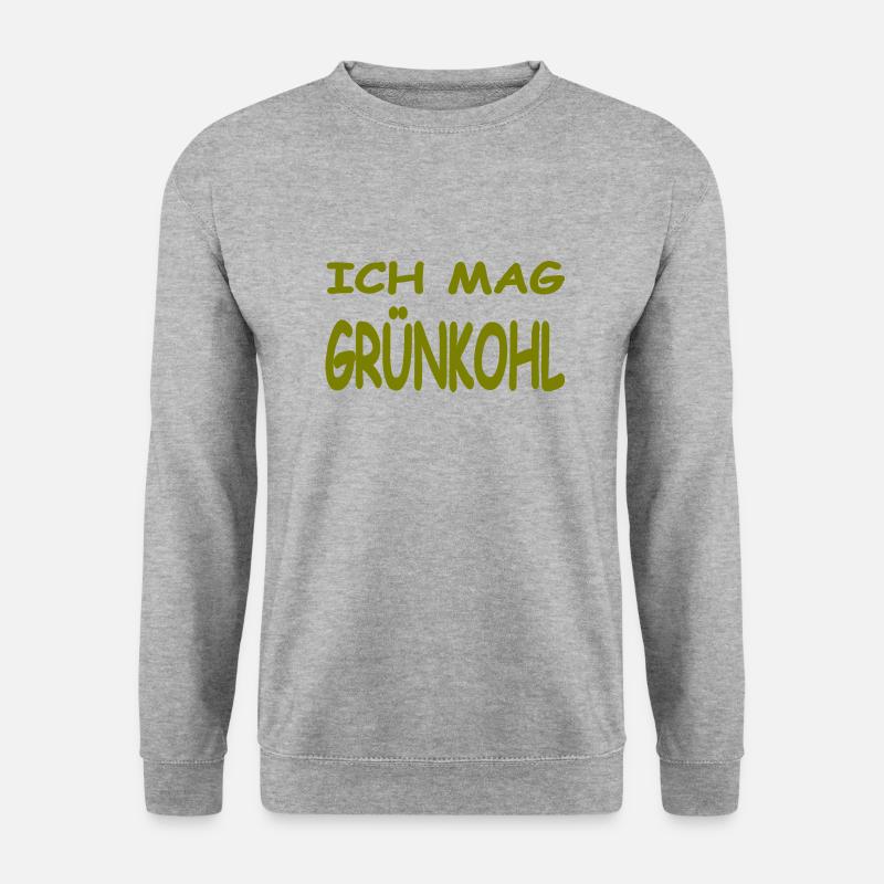 Grünkohl - Unisex Pullover - Weißgrau meliert