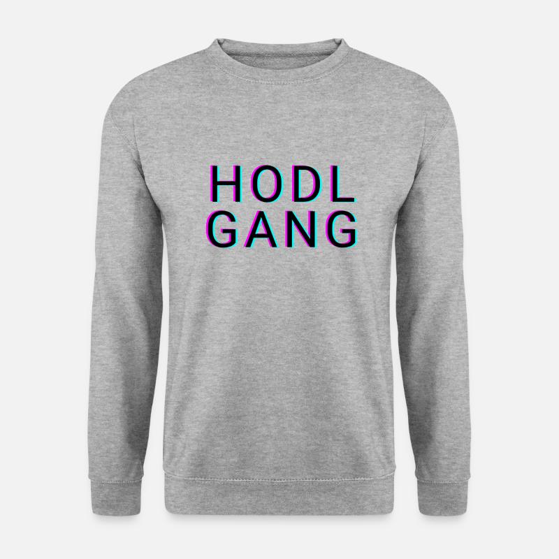 Hodl Gang - Unisex Pullover - Weißgrau meliert