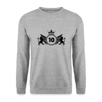 Coat of arms 10 - Unisex Sweatshirt - salt & pepper - Front - Alina (178cm) & Michal (187cm)