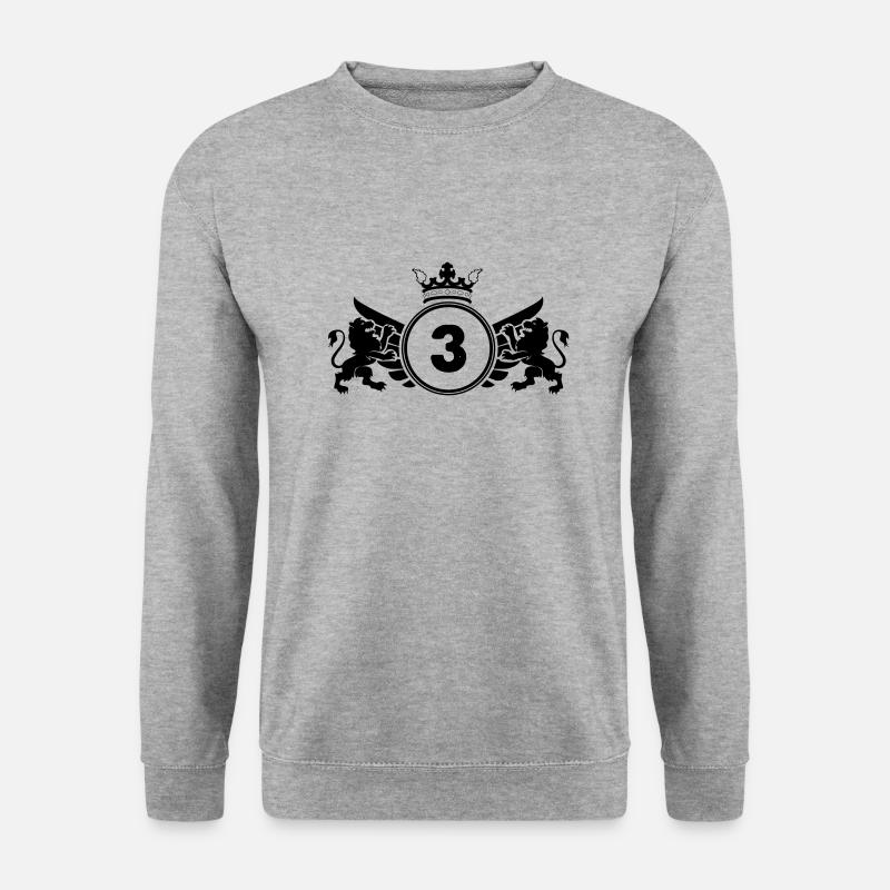 wappen 3 - Unisex Pullover - Weißgrau meliert