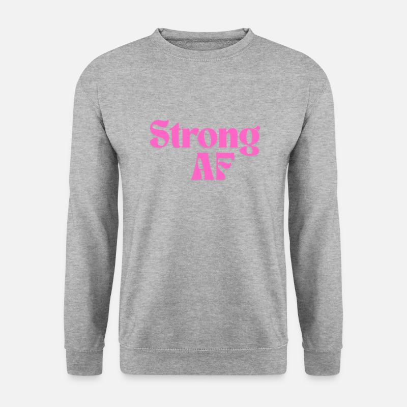 Starker AF - rosa Design - Unisex Pullover - Weißgrau meliert