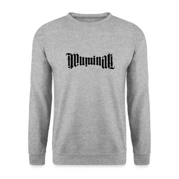 ILLUMINATI - Unisex Pullover - Weißgrau meliert - Vorne - Alina (178cm) & Michal (187cm)