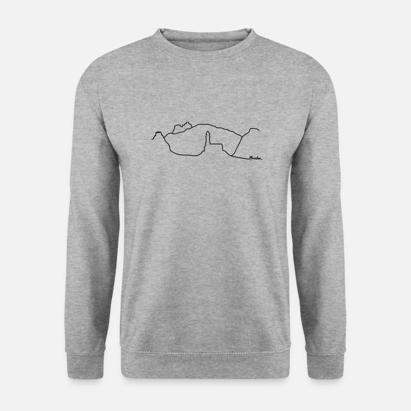 Skyline Pfronten - Unisex Pullover - Weißgrau meliert