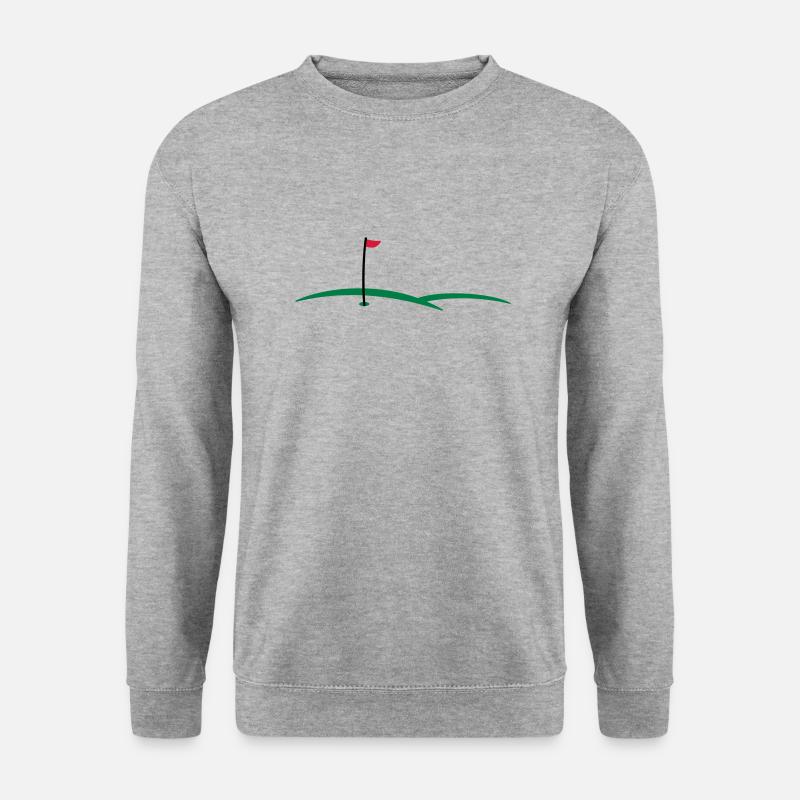 Golfloch 3c - Unisex Pullover - Weißgrau meliert