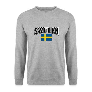 Schweden - Unisex Pullover - Weißgrau meliert - Vorne - Alina (178cm) & Michal (187cm)