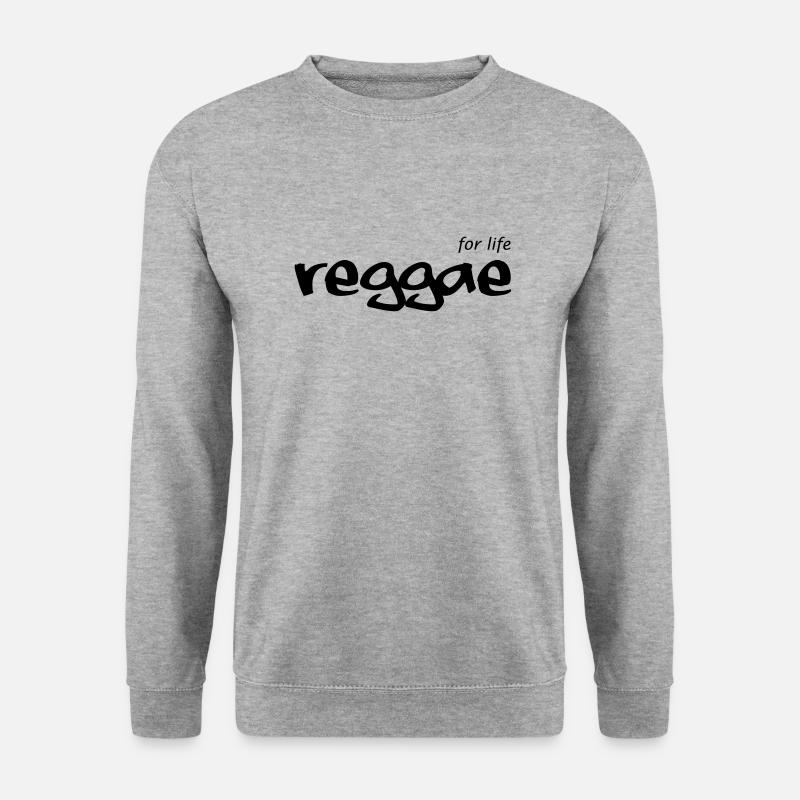 REGGAE for life - Unisex Pullover - Weißgrau meliert