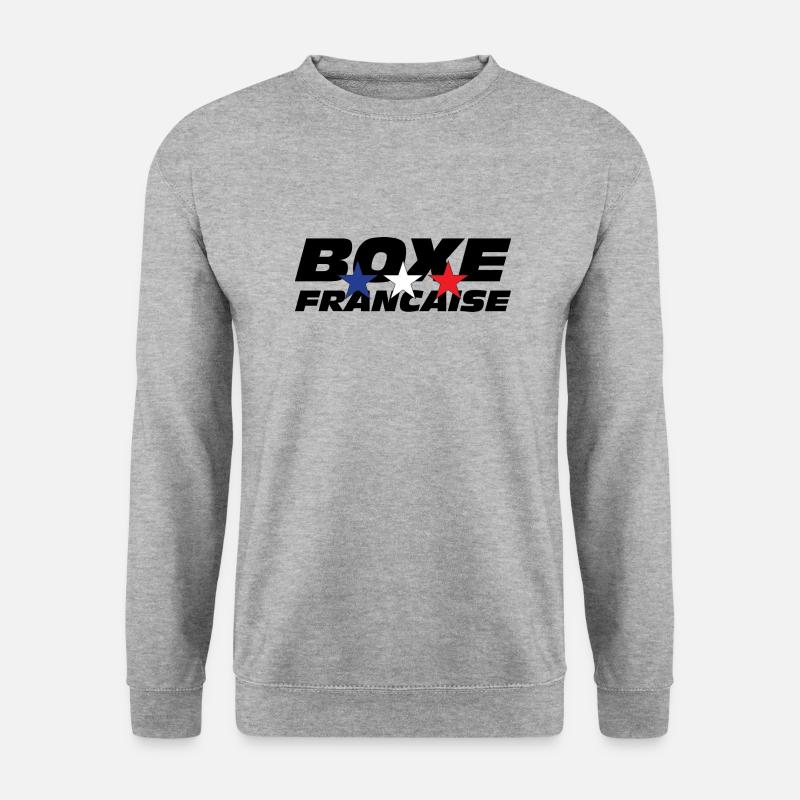 Boxen Francaise - Unisex Pullover - Weißgrau meliert