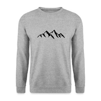 Beautiful mountains with shade for mountaineers hikers - Unisex Sweatshirt - salt & pepper - Front - Alina (178cm) & Michal (187cm)