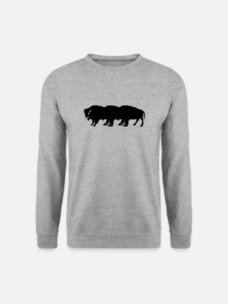 bisons - Sweat-shirt Unisexe - gris chiné