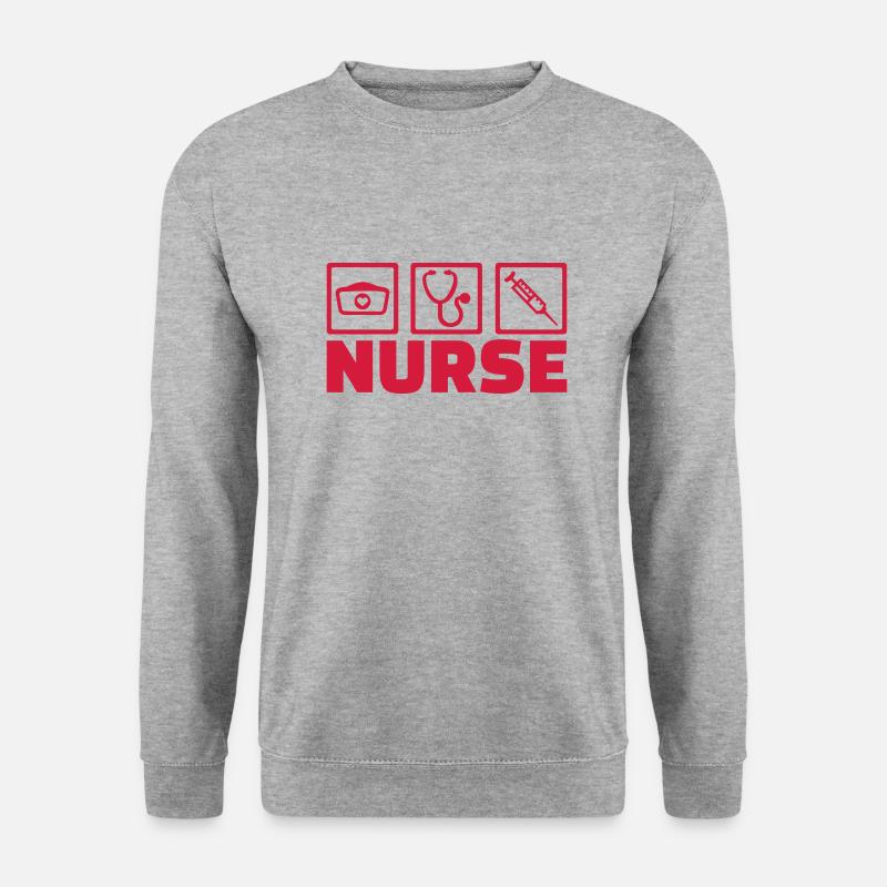 Krankenschwester - Unisex Pullover - Weißgrau meliert