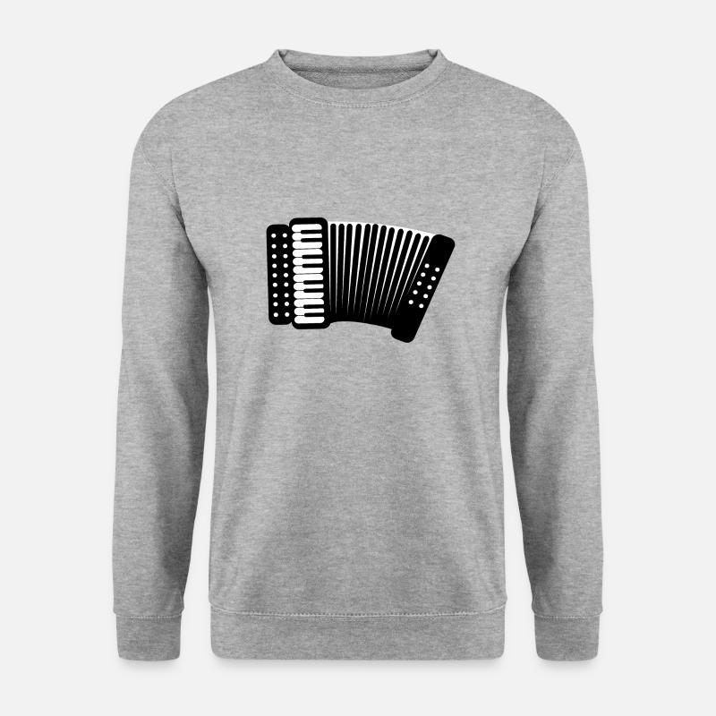 Akkordeon - Unisex Pullover - Weißgrau meliert