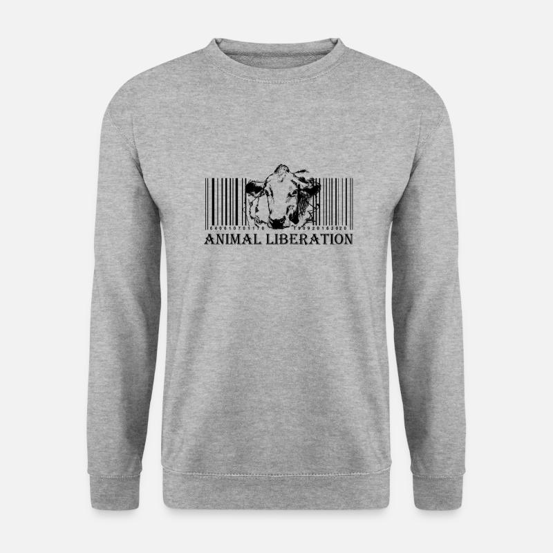 Animal Liberation - Unisex Pullover - Weißgrau meliert