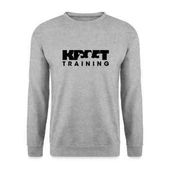 krafttraining - Unisex Pullover - Weißgrau meliert - Vorne - Alina (178cm) & Michal (187cm)