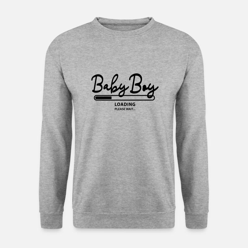 Baby Boy loading - Unisex Pullover - Weißgrau meliert