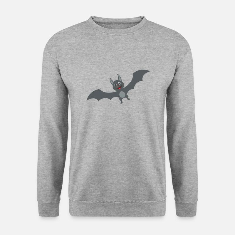 Fledermaus - Unisex Pullover - Weißgrau meliert