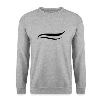 Curved lines decor - Unisex Sweatshirt - salt & pepper - Front - Alina (178cm) & Michal (187cm)