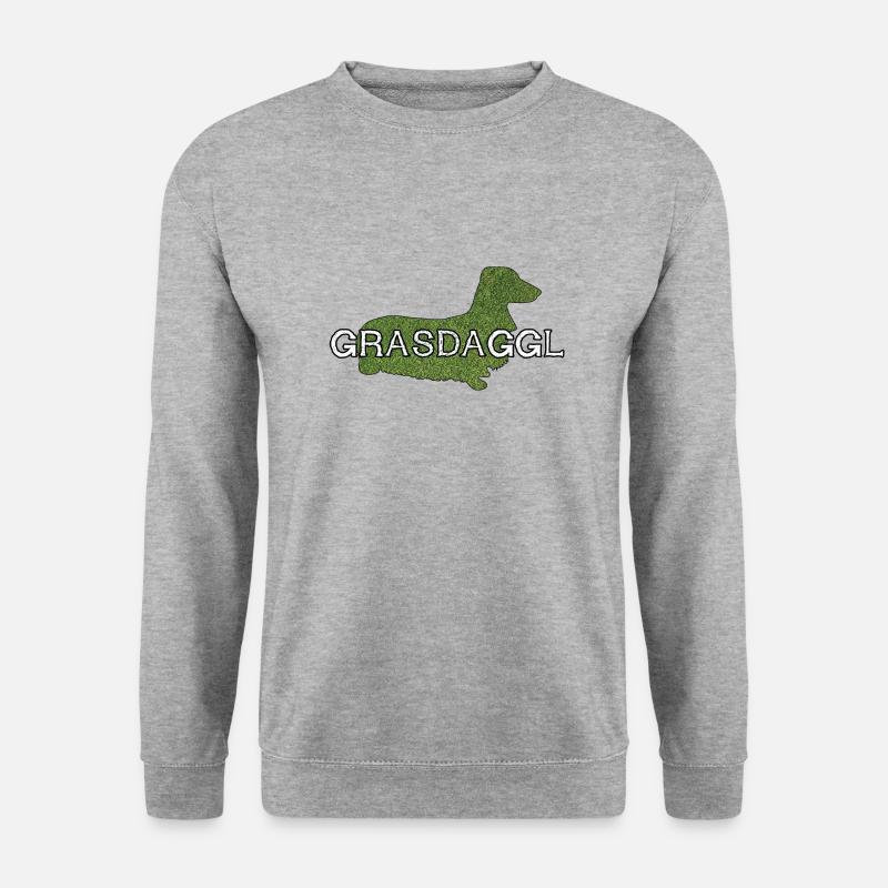 Grasdaggl typisch schwäbisches Schempfword - Unisex Pullover - Weißgrau meliert